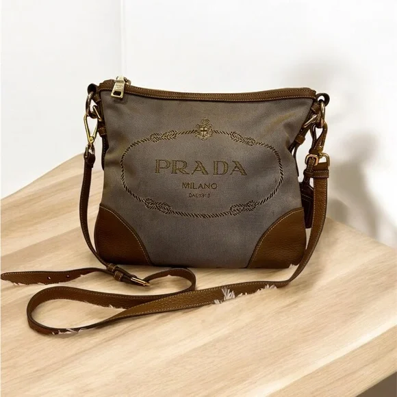 Prada fabric crossbody bag hotsell